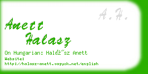 anett halasz business card